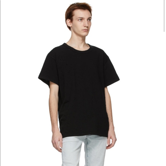 Distressed Black Shotgun Tee Shirt - Worn 1x - Picture 3 of 10